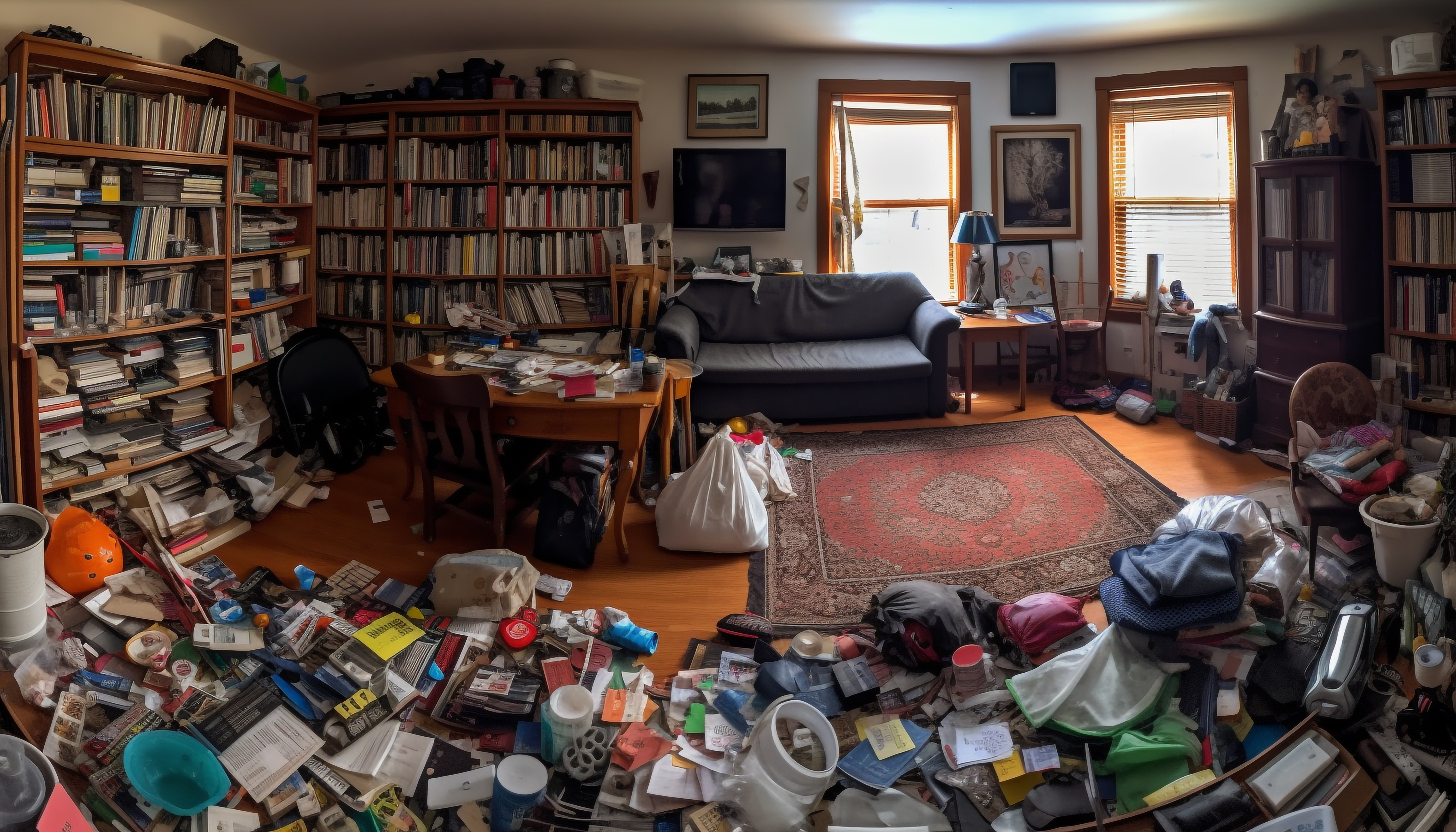 Cluttered home
